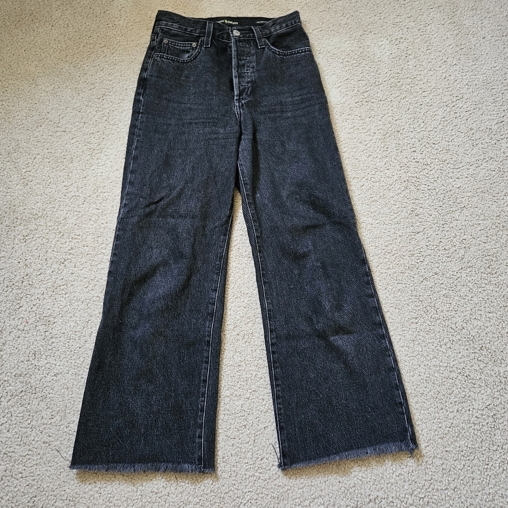 Aritzia Denim Forum The Farrah Hi-rise Wide Jean 24 X 25